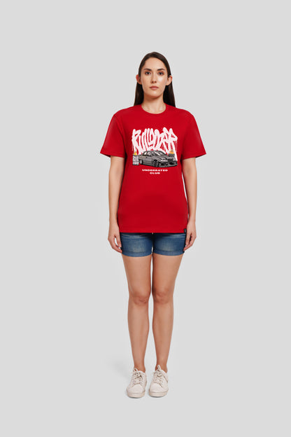 Street Racer Red Printed T-Shirt