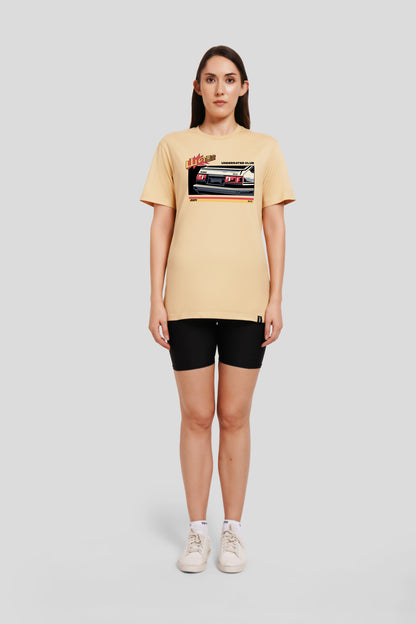 Rally Racer Beige Printed T-Shirt