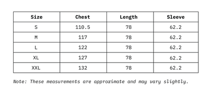 Size Chart of Women Relaxed Fit Shirt Full Sleeves in cm