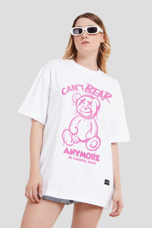 Can't Bear White Printed T-Shirt