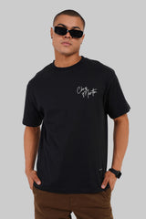 Chris Martin Black Oversized Fit T-Shirt Men Pic 2