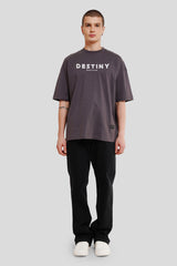 Destiny Dark Grey Printed T-Shirt