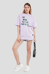 Do What You Are Good At Lilac Oversized Fit T-Shirt Women