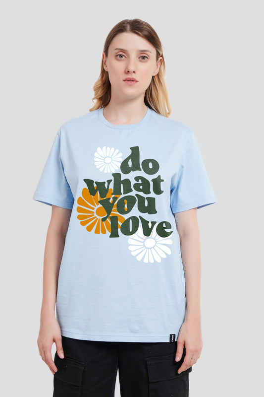 Do What You Love Powder Blue Boyfriend Fit T-Shirt Women