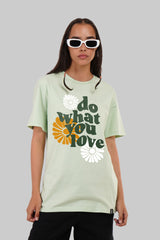 Do What You Love Pastel Green Boyfriend Fit T-Shirt Women Pic 1