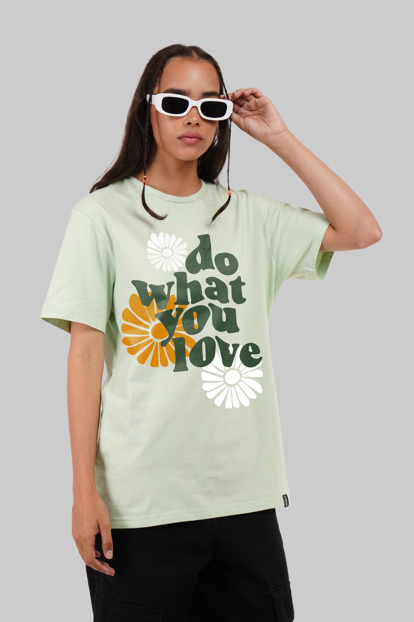 Do What You Love Pastel Green Boyfriend Fit T-Shirt Women Pic 4