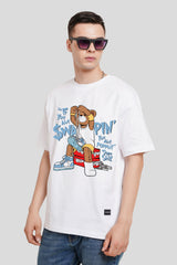 Lil' Bear, Big Dreams White Printed T-Shirt