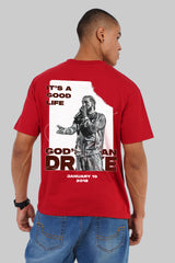 Drake Red Oversized Fit T-Shirt Men Pic 1