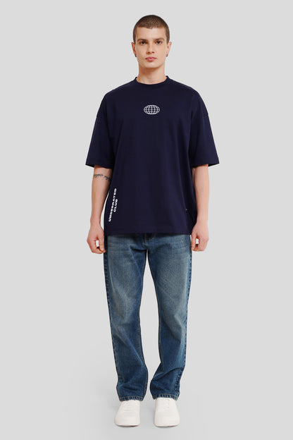 Drip Navy Blue Printed T-Shirt