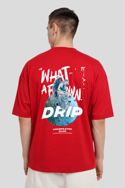 Drip Red Printed T-Shirt