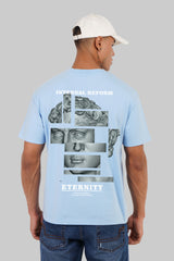 Eternity New Powder Blue Oversized Fit T-Shirt Men