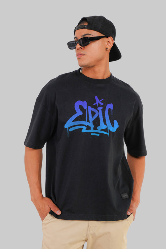 Epic Black Baggy Fit T-Shirt Men