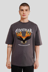 Eagle Dark Grey Printed T-Shirt