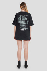 Eternity New Black Oversized Fit T-Shirt Women Pic 2
