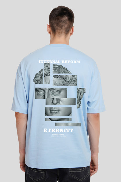 Eternity New Powder Blue Baggy Fit T-Shirt Men Pic 2