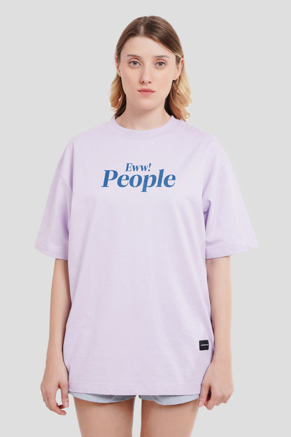 Eww! People Lavender Oversized Fit T-Shirt Women Pic 1