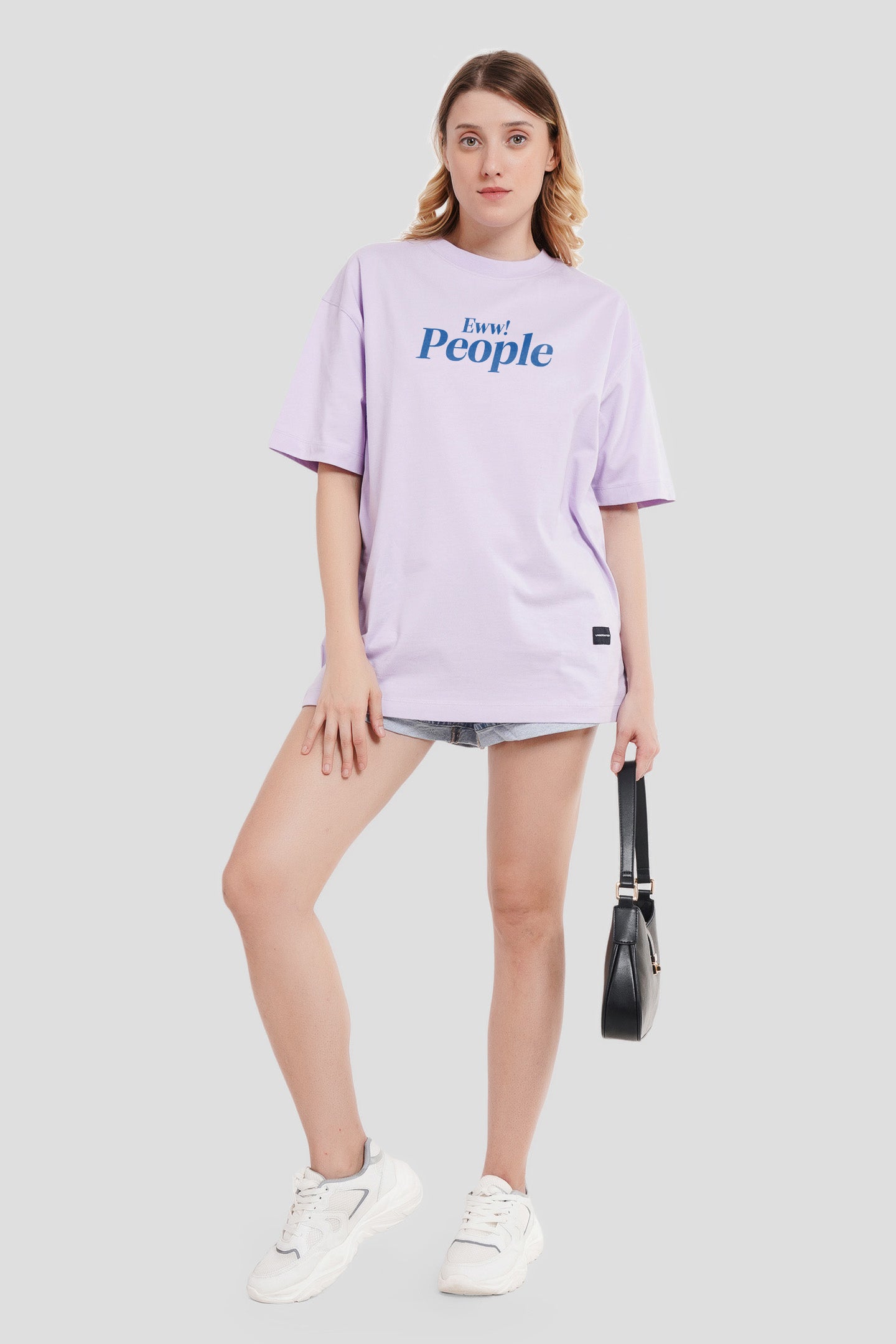 Eww! People Lavender Oversized Fit T-Shirt Women Pic 2