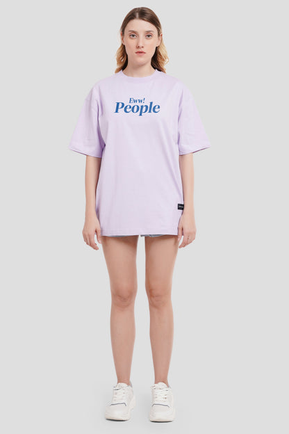 Eww! People Lavender Oversized Fit T-Shirt Women Pic 3