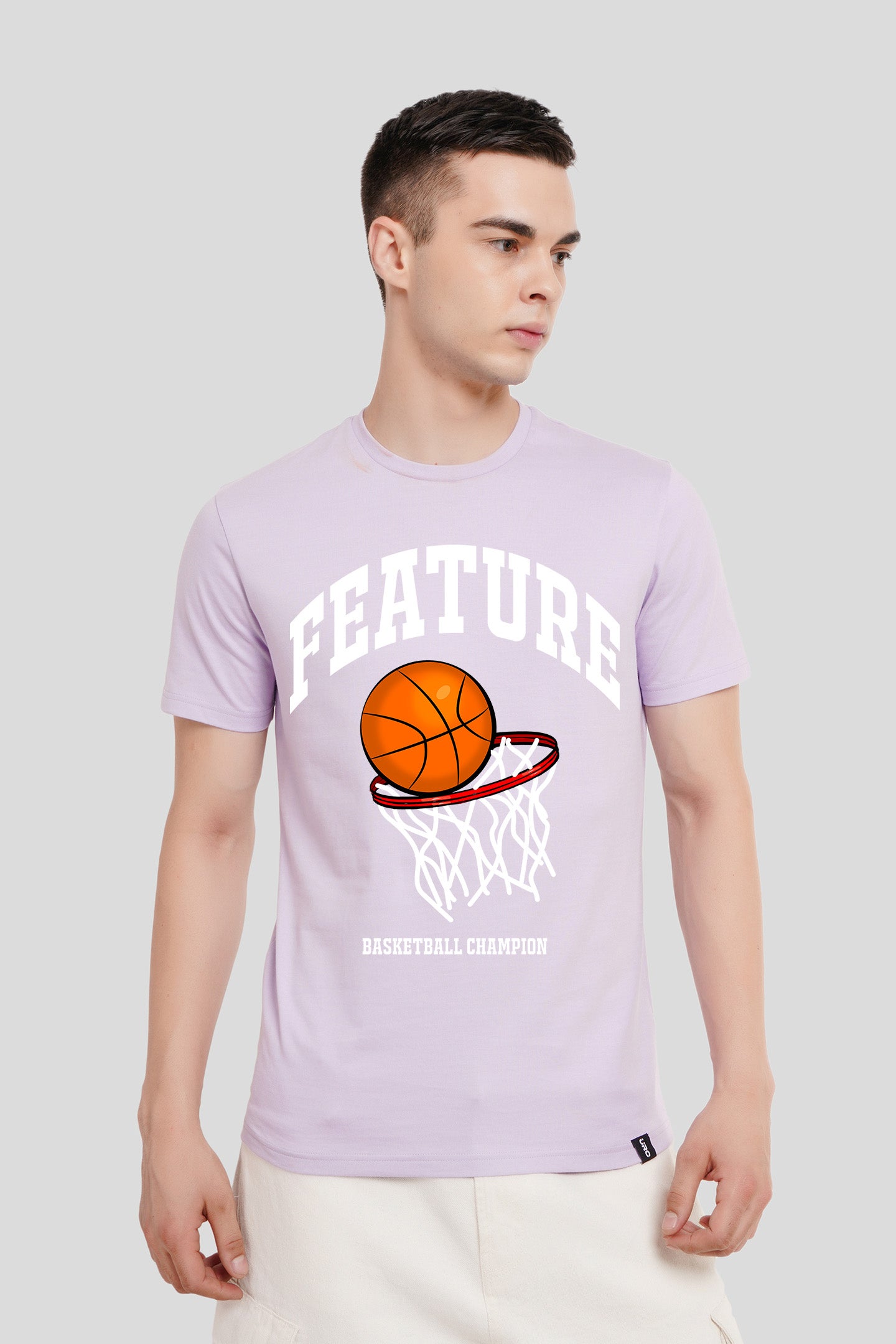 Feature Lilac Regular Fit T-Shirt Men