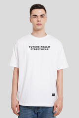 Firerated White Oversized Fit T-Shirt Men Pic 1