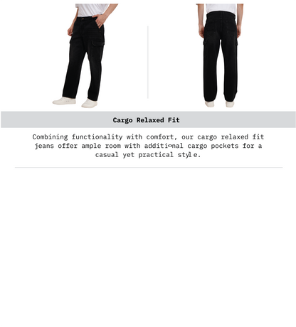 Fit Guide of Men Cargo Relaxed Fit Denim