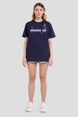 Fluid Navy Blue Boyfriend Fit T-Shirt Women