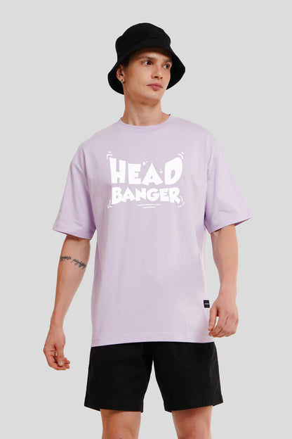 Head Banger Lilac Printed T-Shirt