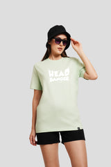 Head Banger Pastel Green Printed T-Shirt