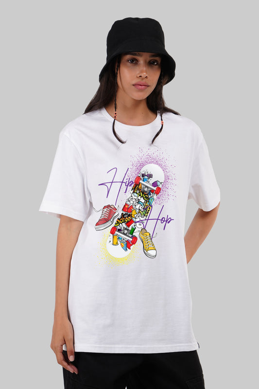 Hip Hop White Boyfriend Fit T-Shirt Women