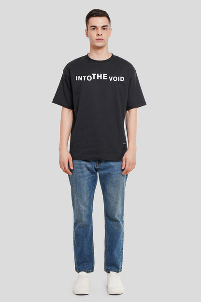 Into The Void Black Oversized Fit T-Shirt Men