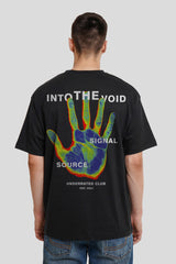 Into The Void Black Oversized Fit T-Shirt Men