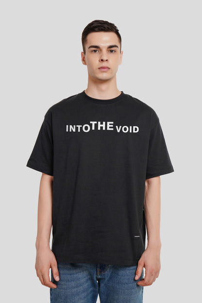 Into The Void Black Oversized Fit T-Shirt Men