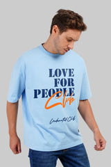 Love People Club Powder Blue Baggy Fit T-Shirt Men