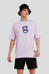 Money Is The Motive Lilac Printed T Shirt Men Oversized Fit With Front And Back Design Pic 1