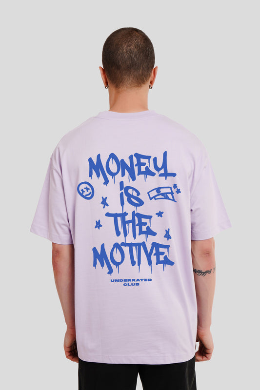 Money Is The Motive Lilac Printed T-Shirt