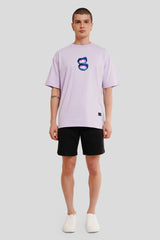 Money Is The Motive Lilac Printed T Shirt Men Oversized Fit With Front And Back Design Pic 4