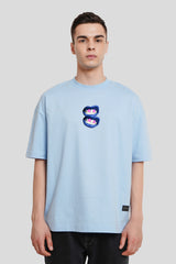 Money Is The Motive Powder Blue Printed T-Shirt