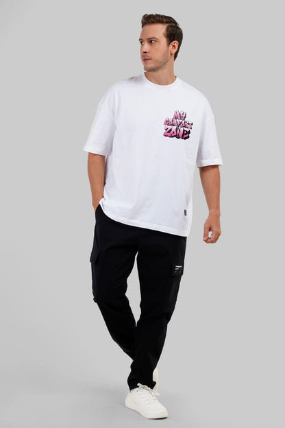 My Comfort Zone White Baggy Fit T-Shirt Men