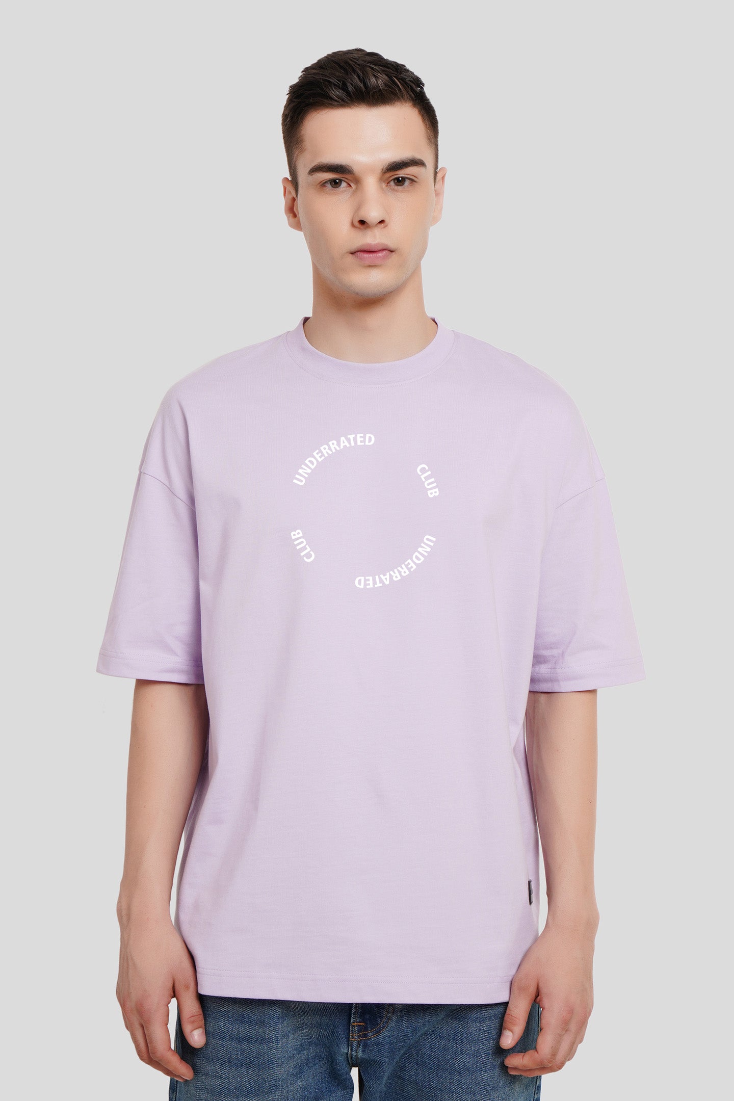 Never Trust An Atom Lilac Baggy Fit T-Shirt Men