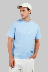 Never Trust An Atom Powder Blue Oversized Fit T-Shirt Men