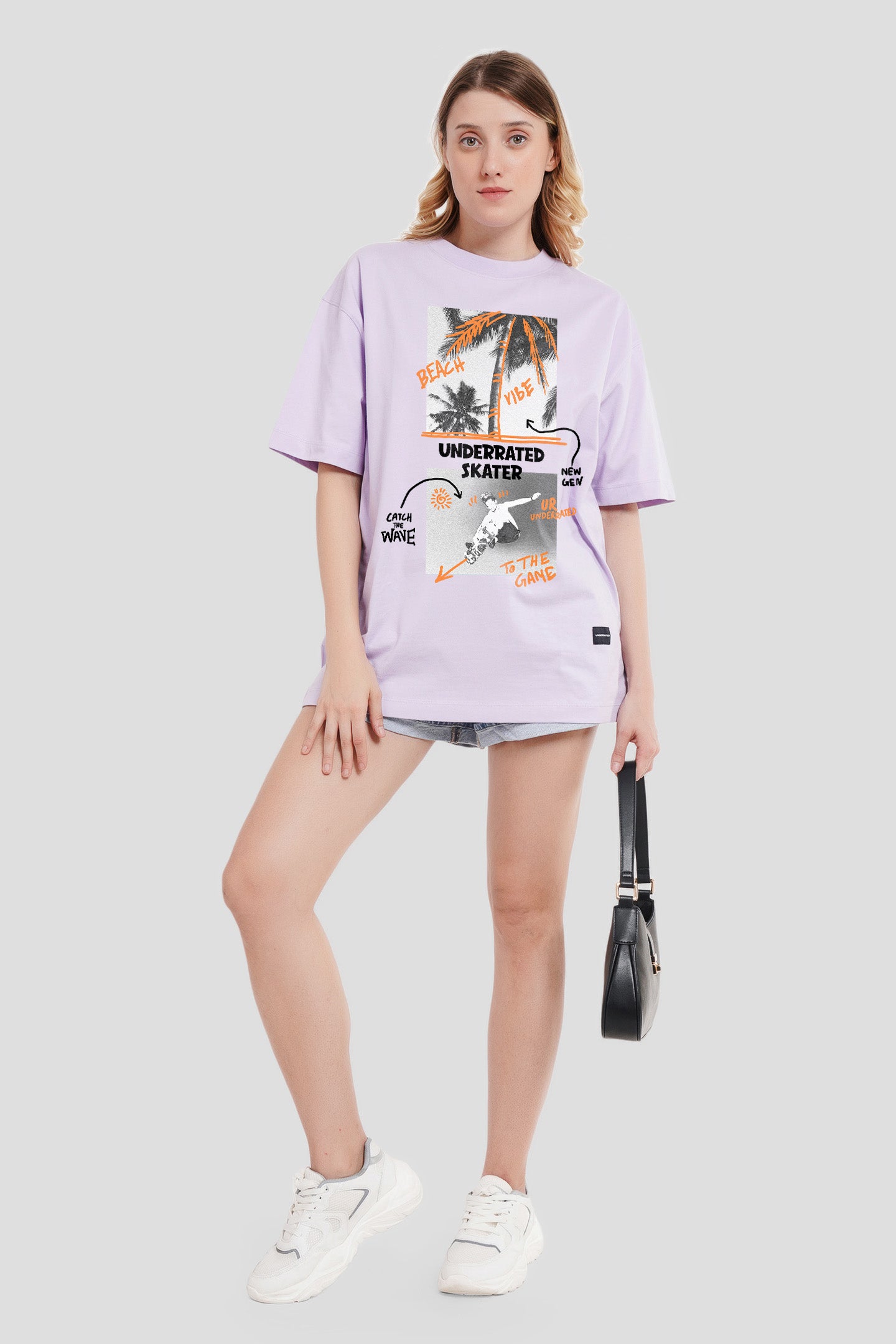 New Gen Vibe Lilac Printed T-Shirt