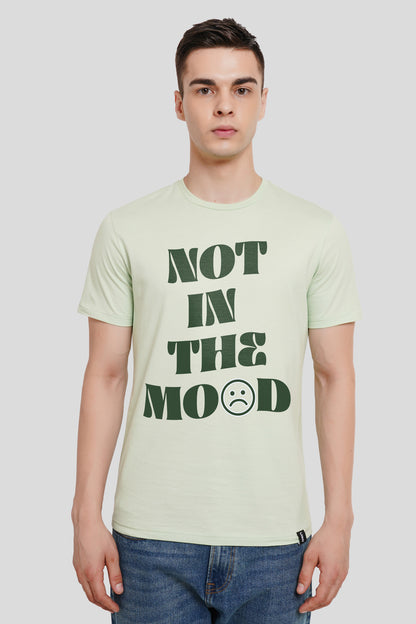 Not In The Mood Pastel Green Regular Fit T-Shirt Men