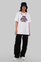 Mental Breakdown White Boyfriend Fit T-Shirt Women Pic 2