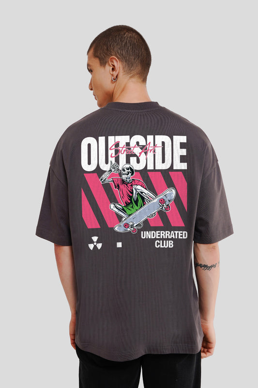 Skater's Street Dark Grey Printed T-Shirt