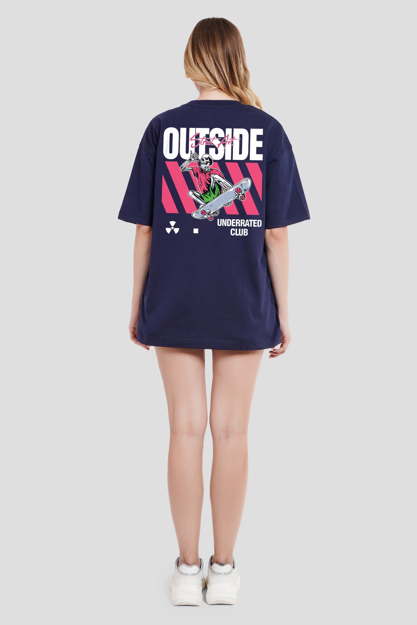 Skater's Street Navy Blue Printed T-Shirt