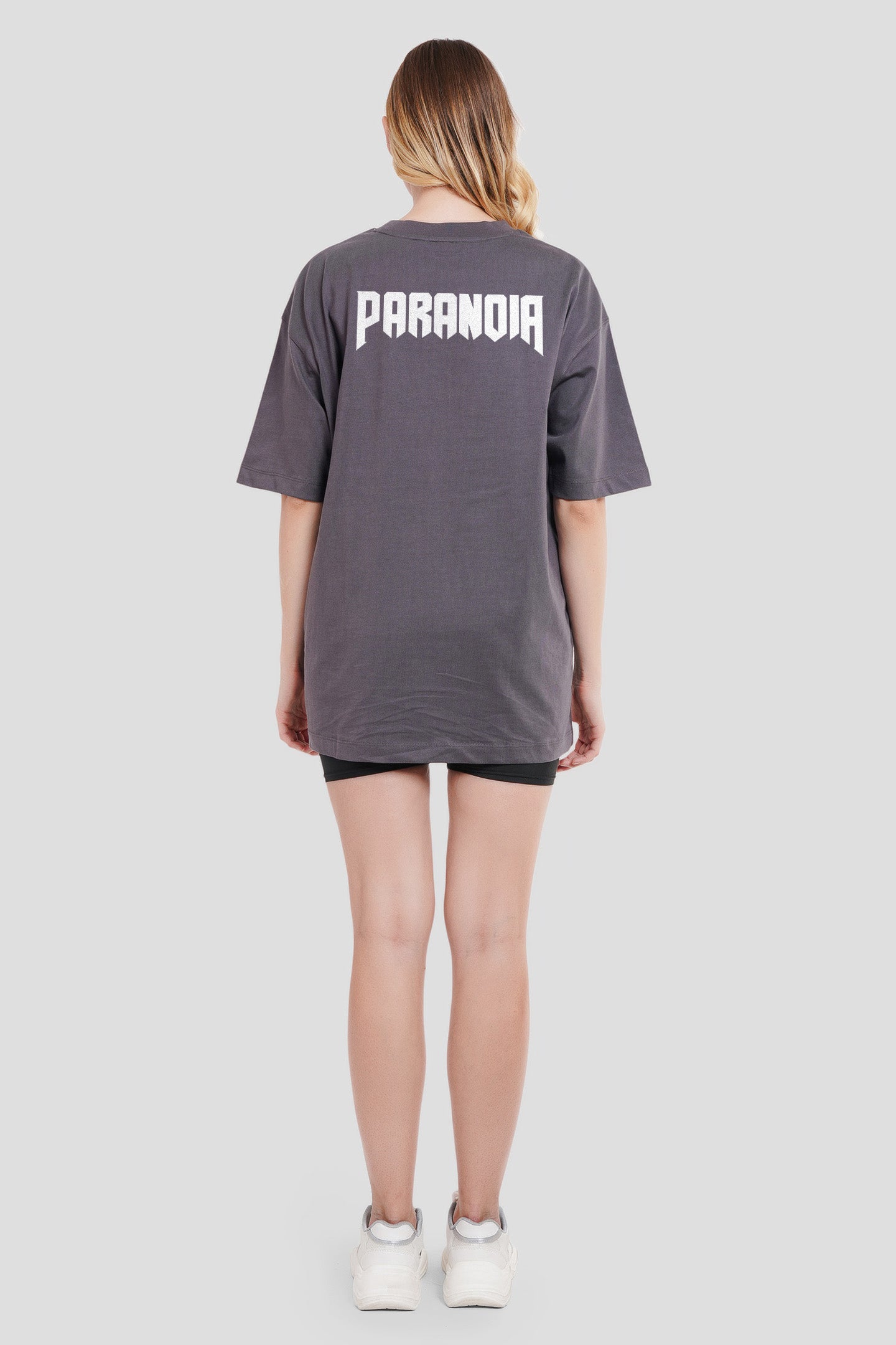 Paranoia Dark Grey Printed T-Shirt