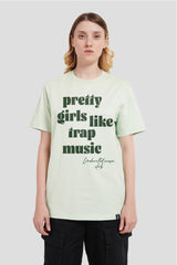 Pretty Girls Like Trap Music Pastel Green Boyfriend Fit T-Shirt Women Pic 1