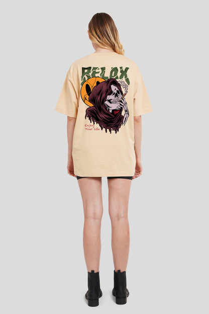 Relax Beige Printed T-Shirt