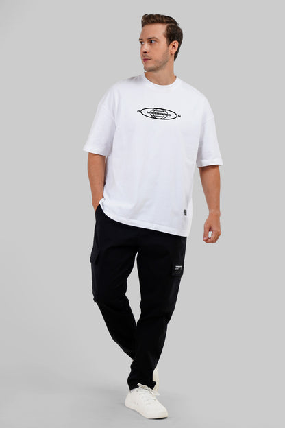 Underrated World White Baggy Fit T-Shirt Men Pic 4