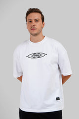 Underrated World White Baggy Fit T-Shirt Men Pic 1